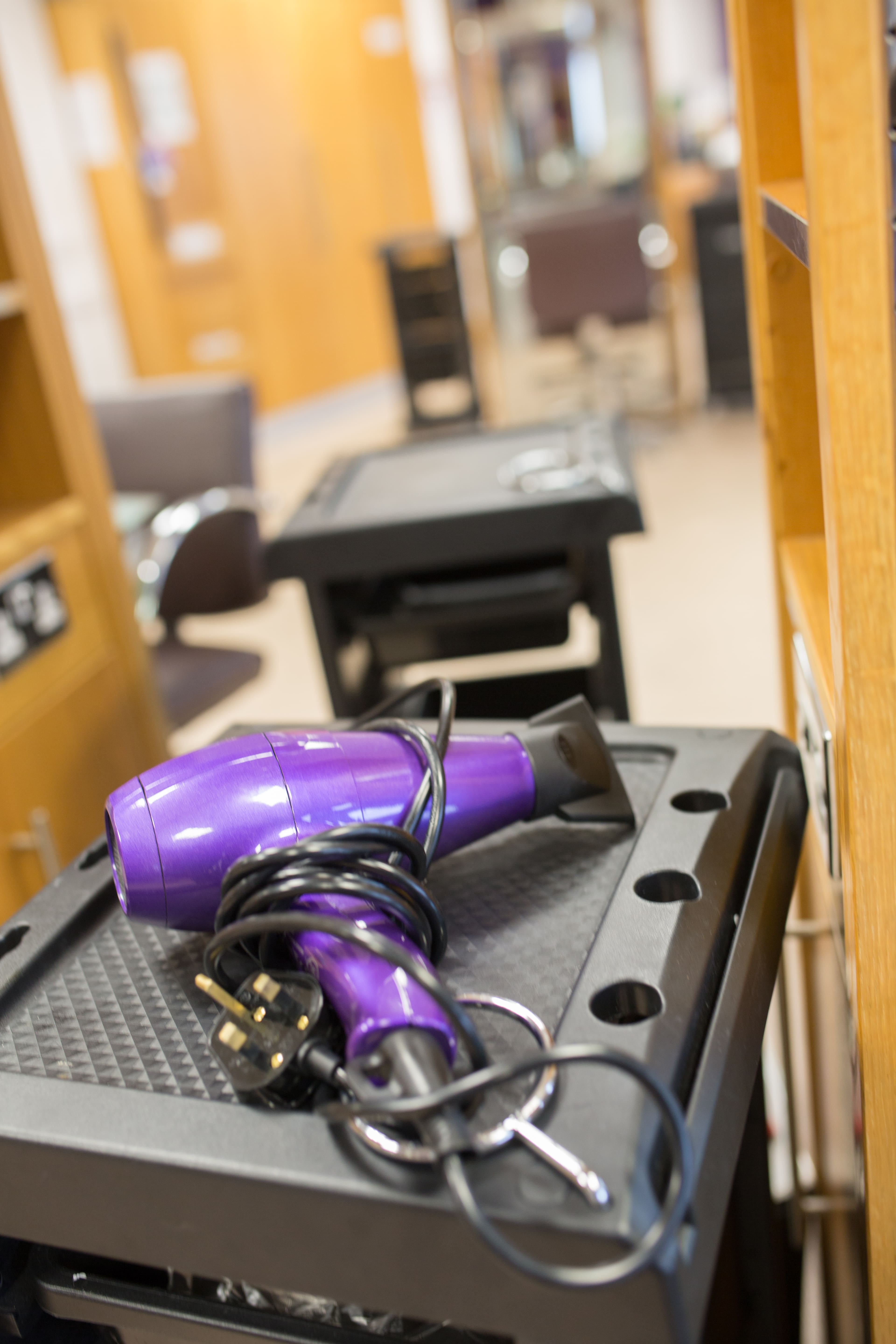 close up of hair dryer
