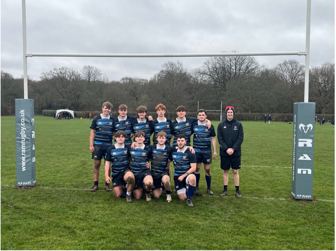 Weston sport boys rugby team picture on pitch
