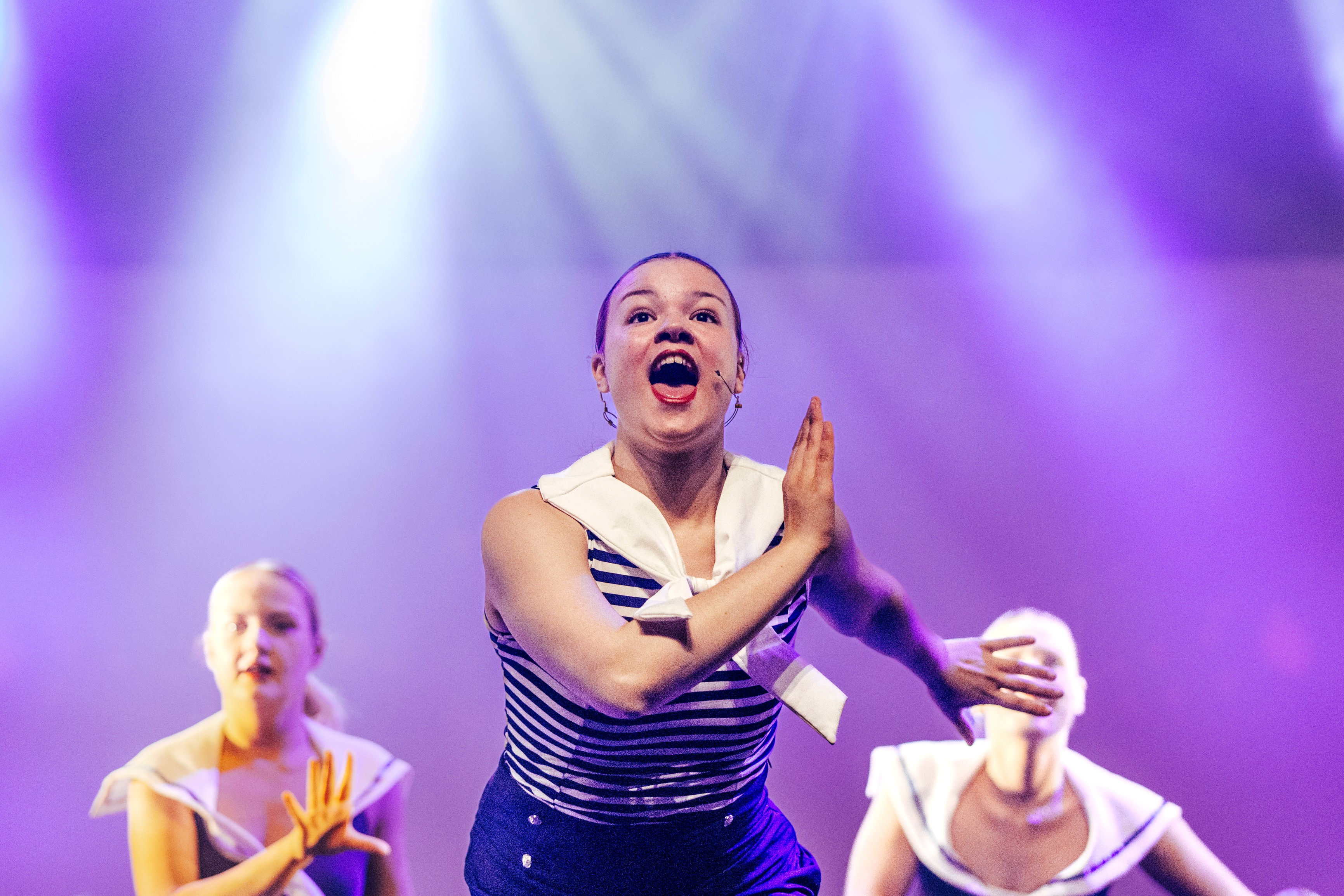 Up-close photo of dancers from the dress rehearsal