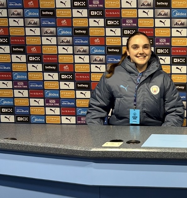 Georgia Ferdinando working at Man City