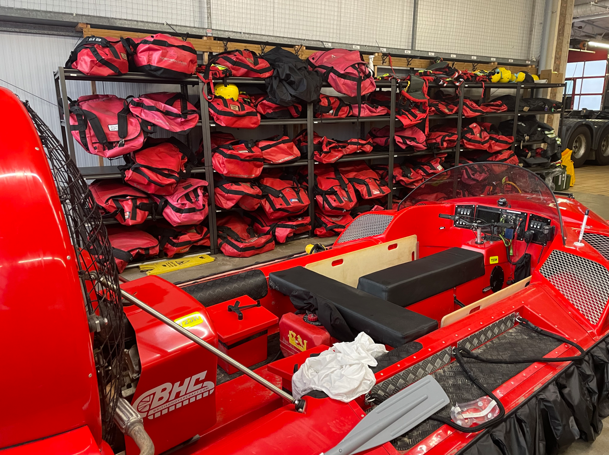 hover craft and all the equipment