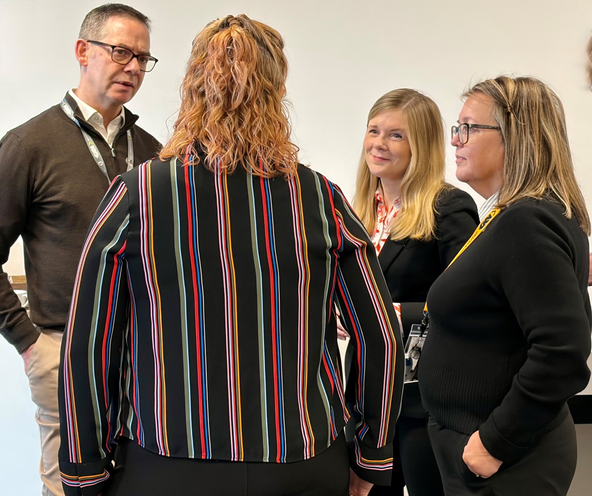 Staff talking to MP