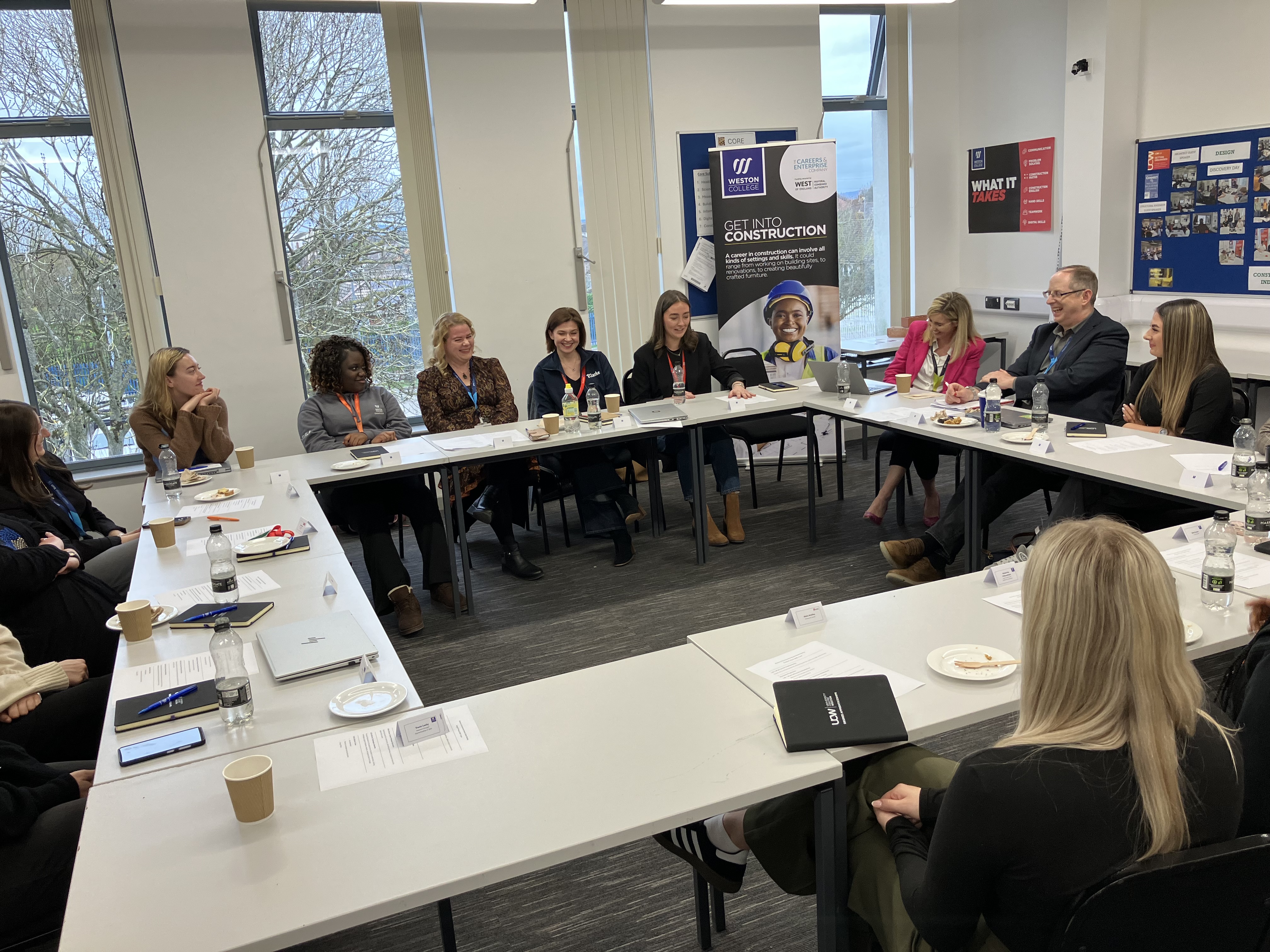 Employers and Learners Sat around roundtable