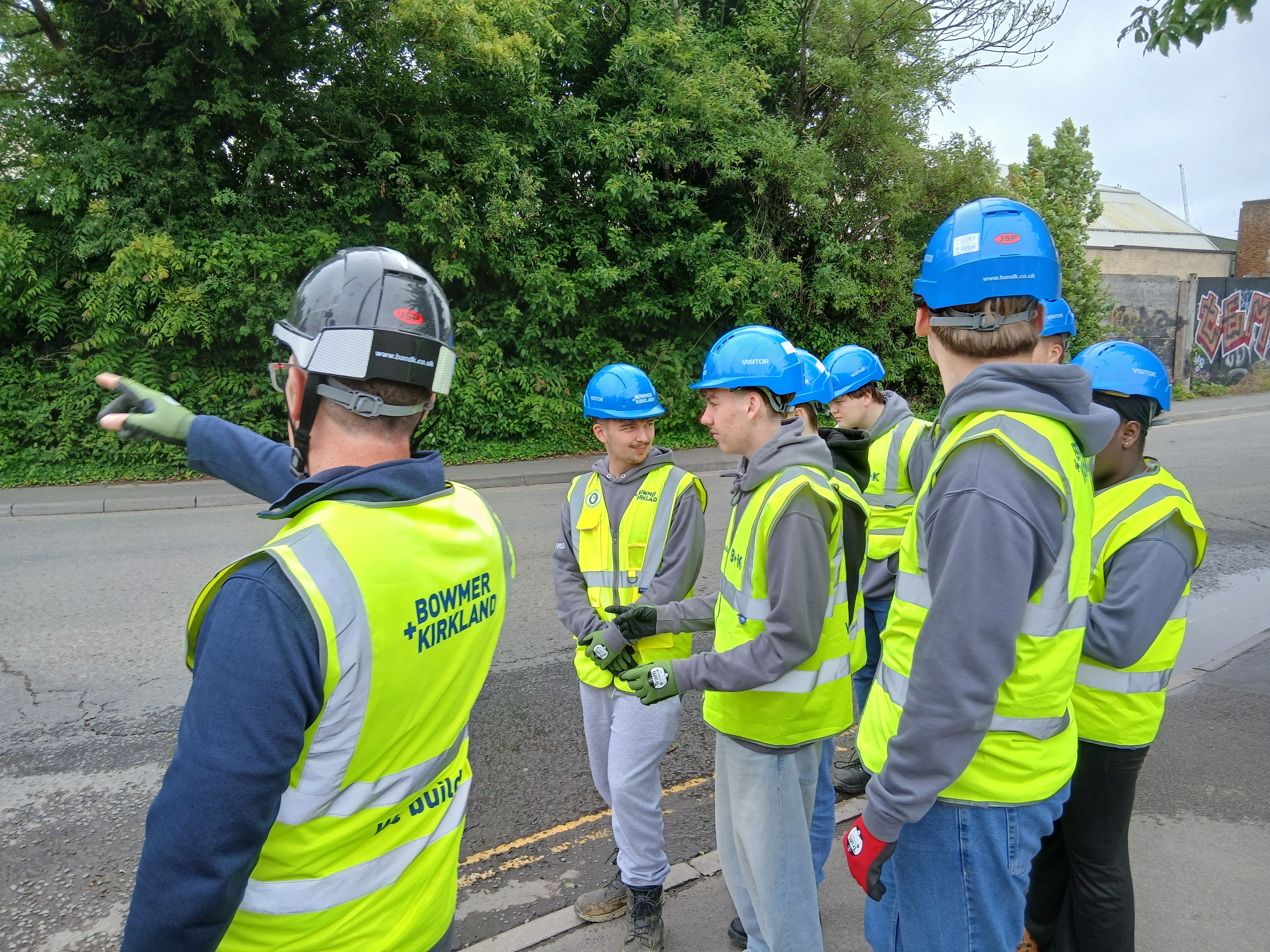 Students at site visit