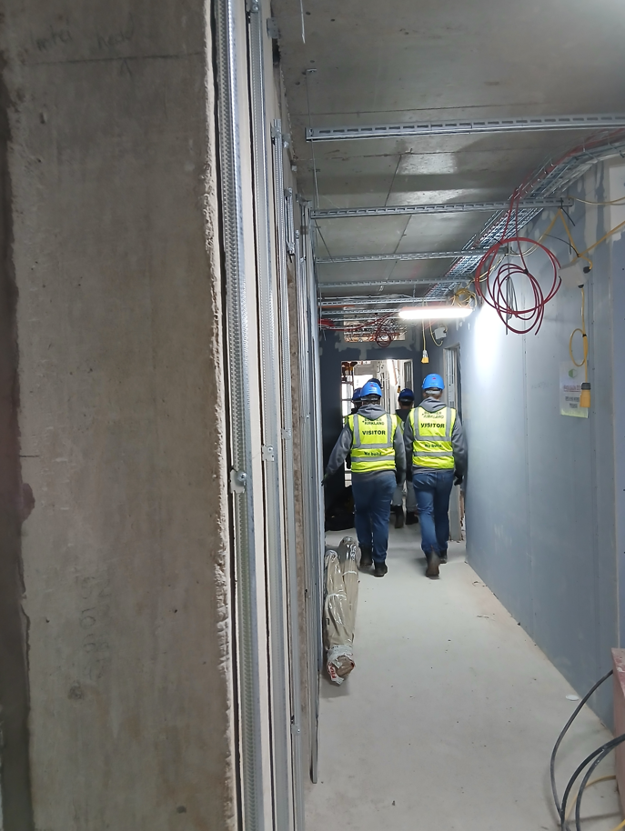 Students at site visit