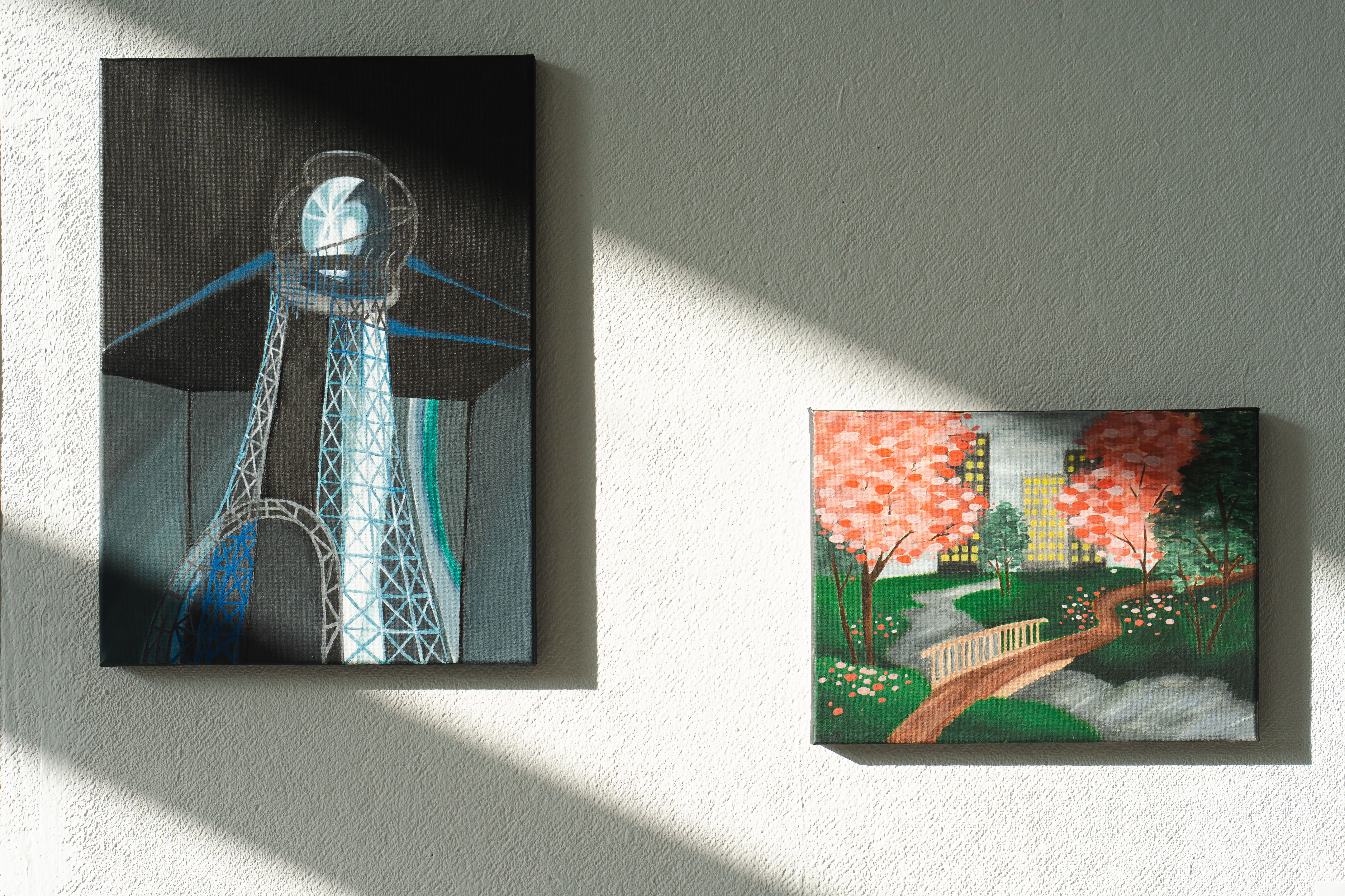 2 pieces of art on the wall