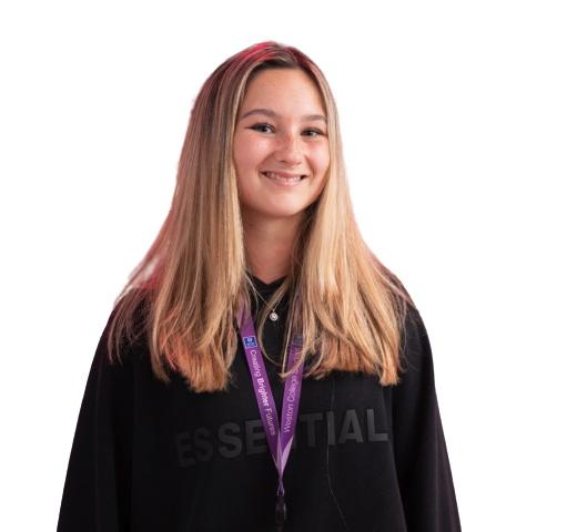 girl smiling at camera  