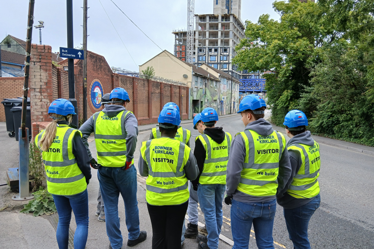 Students at site visit