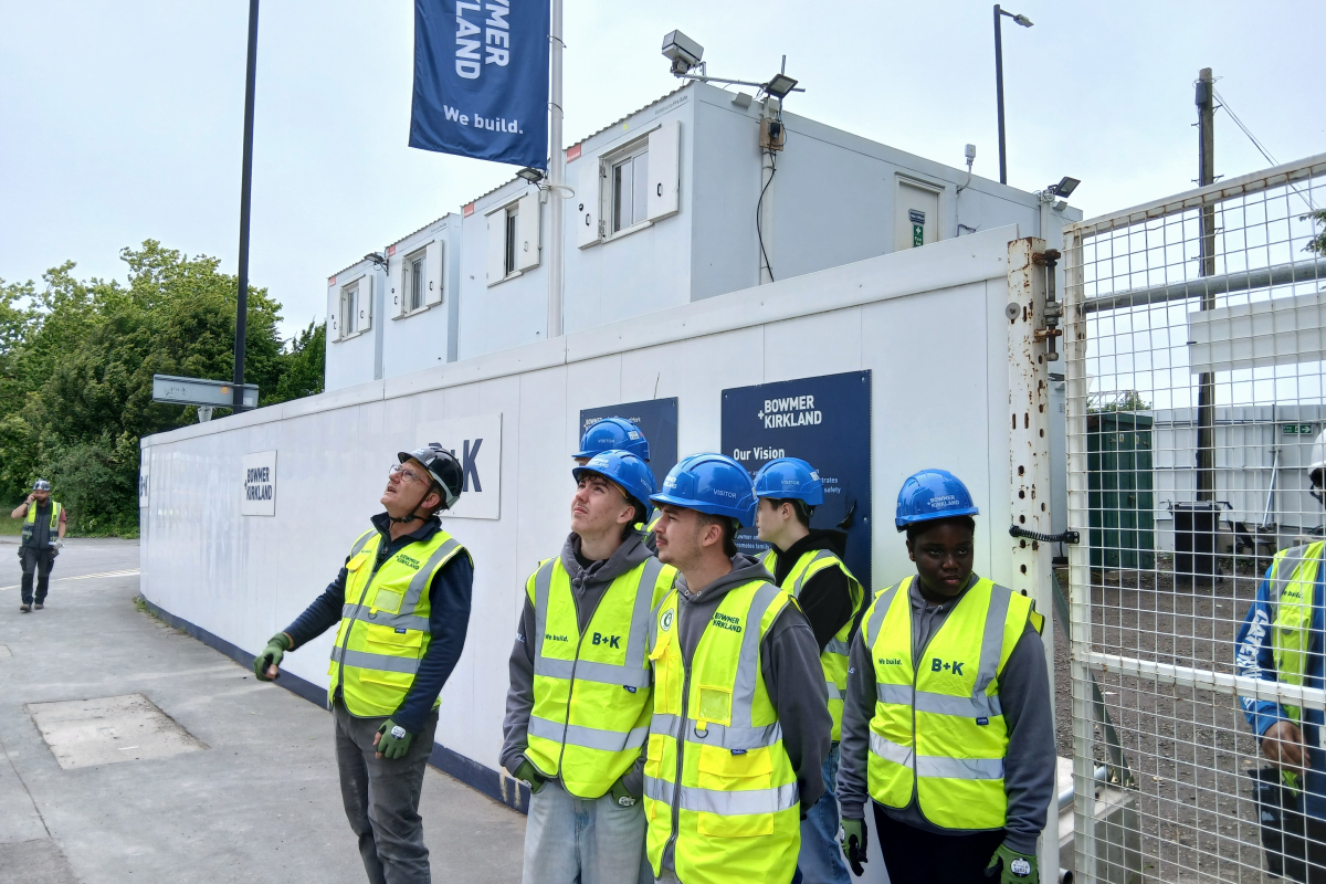 Students at site visit