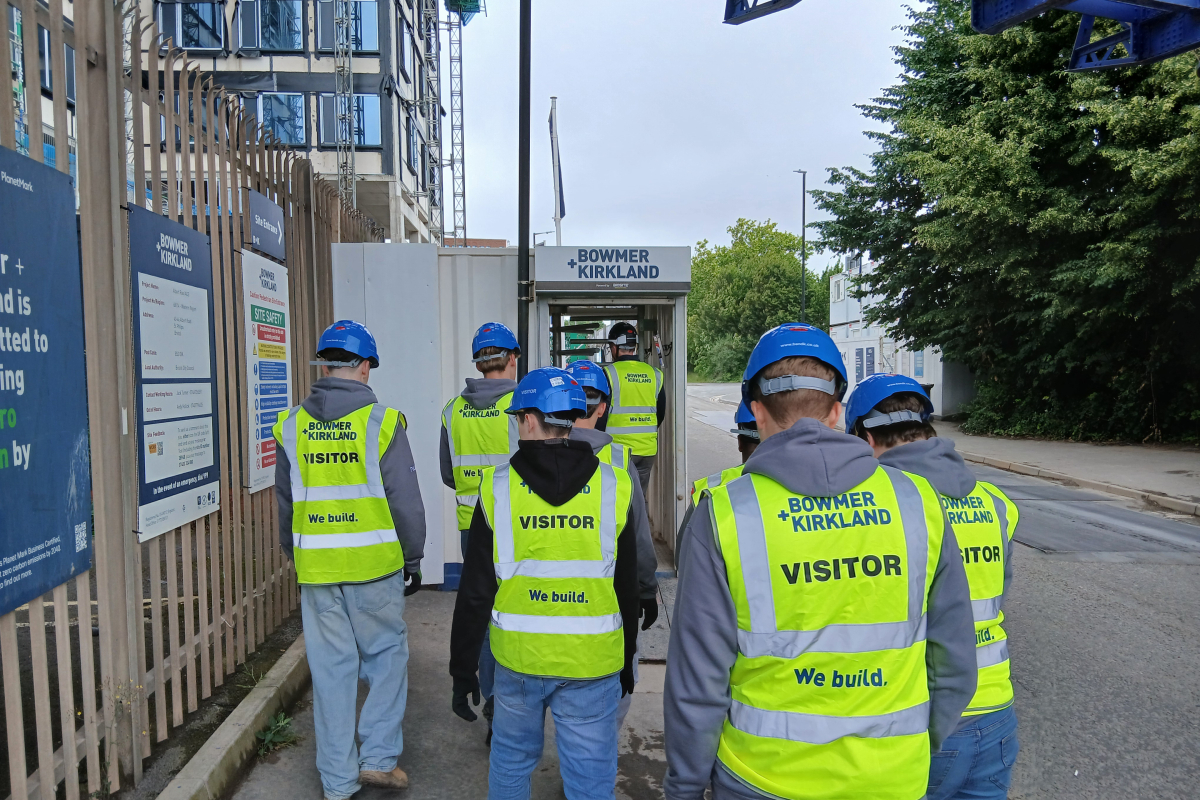 Students at site visit