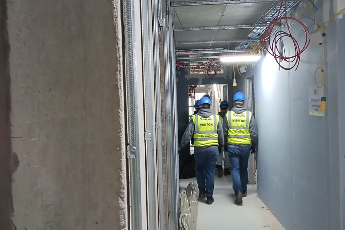 Students at site visit