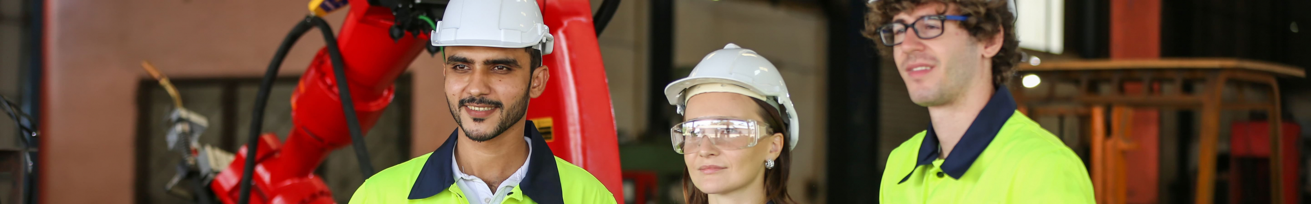 three Quantity Surveyors posing for camera