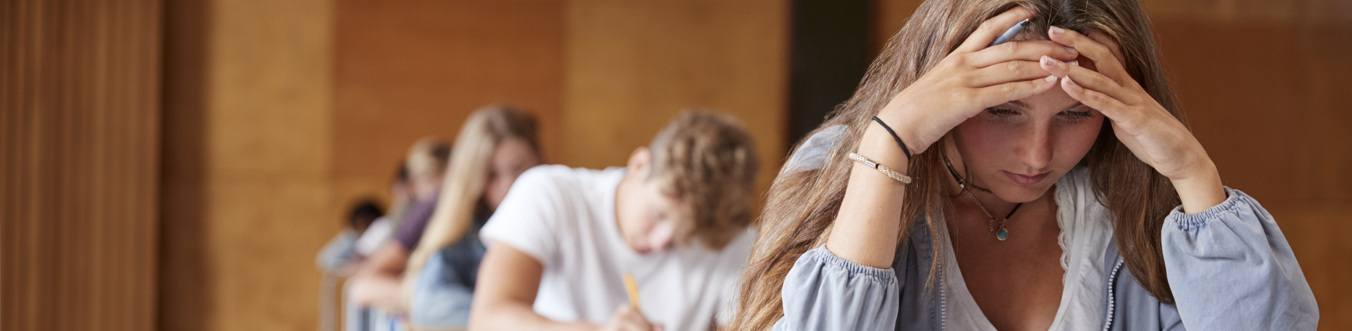 students taking their exam