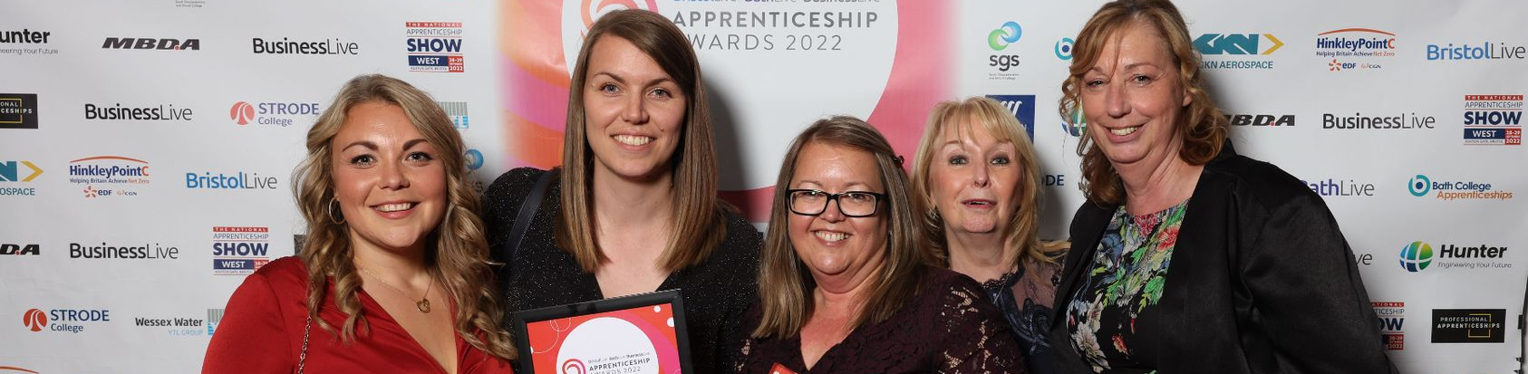 Apprenticeship team holding awards