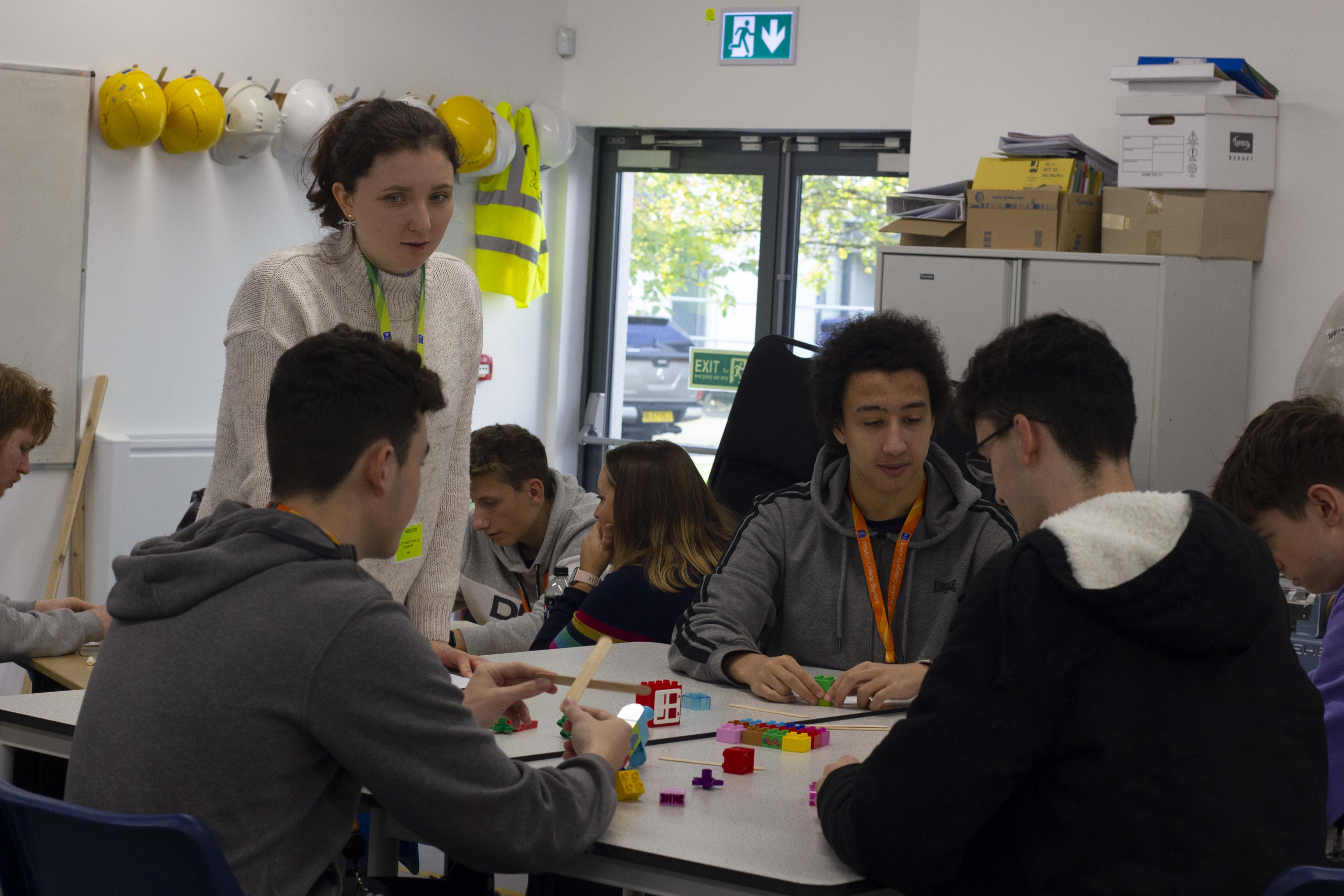 Learners taking part in activity with Hydrock