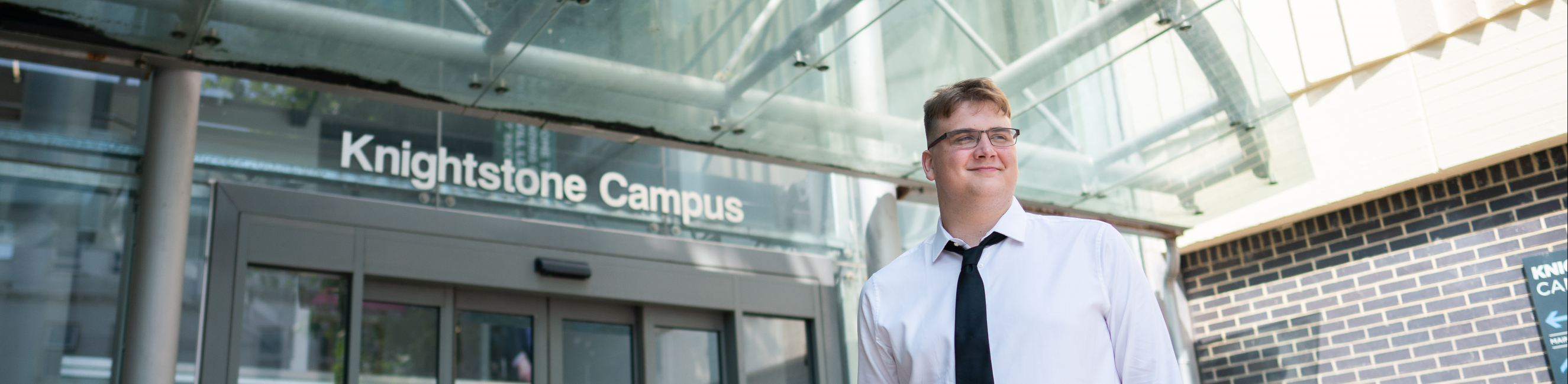 Toby Wells outside Knightstone campus