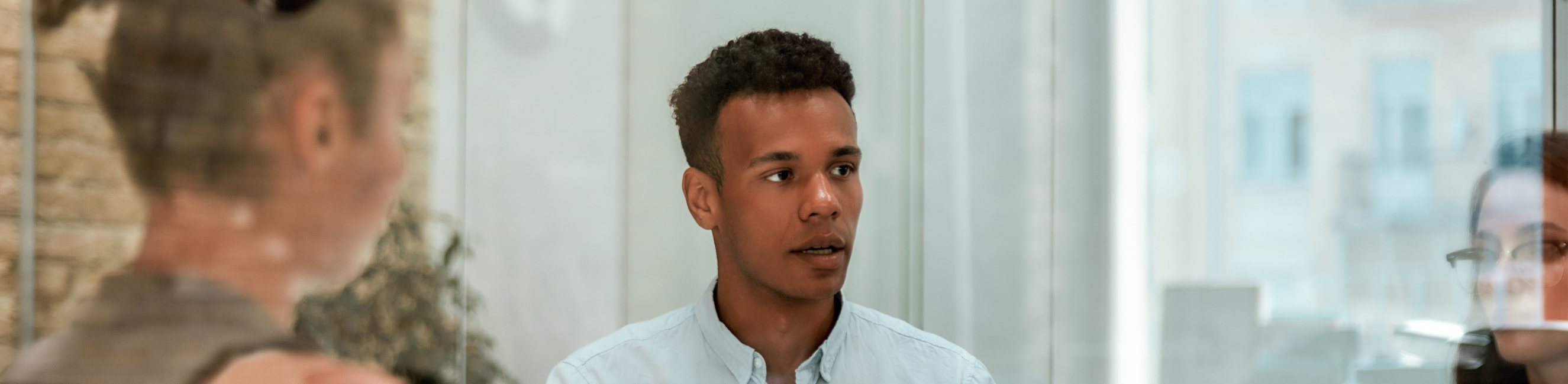 Learner on industry placement in office