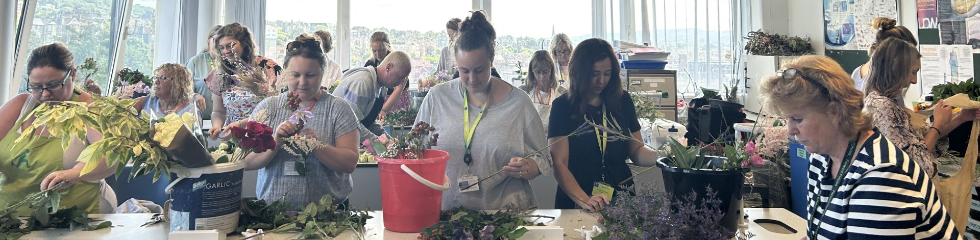 group of floristry learners