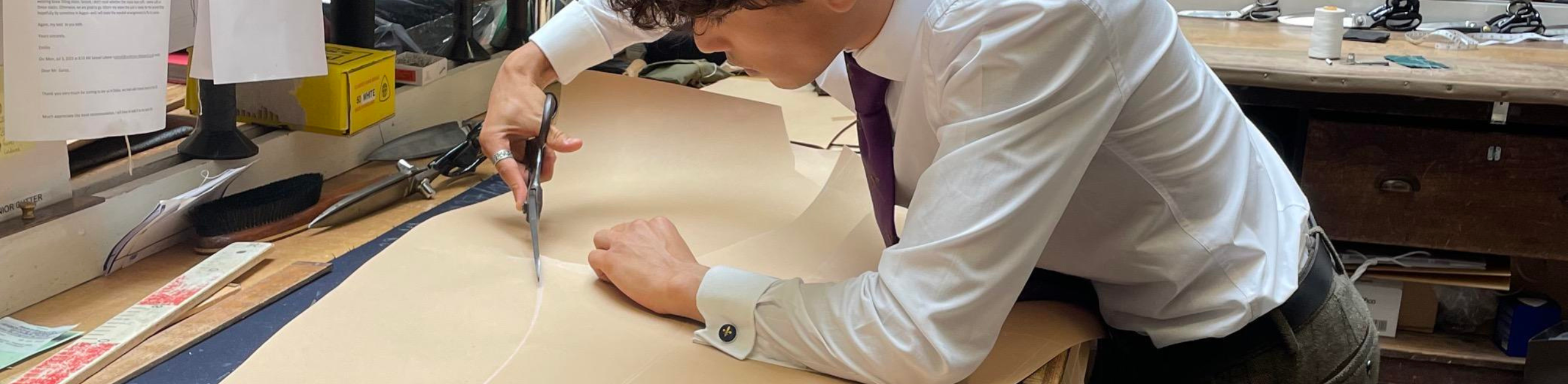 Fashion and Textiles learner Work Experience at Prestigious Anderson & Sheppard on Savile Row 