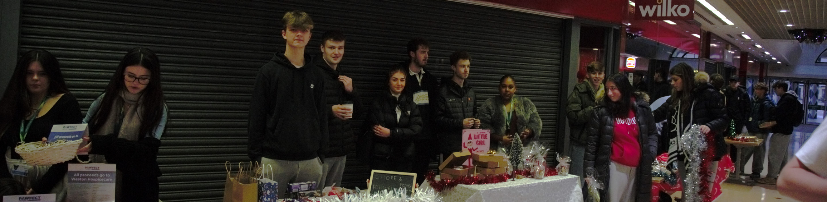Learners selling products for the Business Enterprise Project