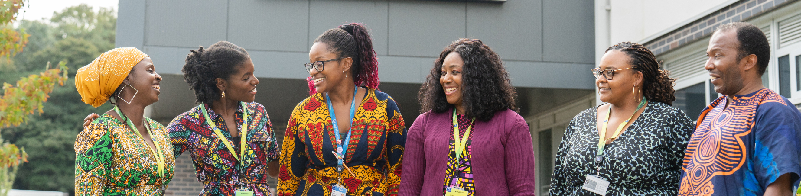Celebrating Black History Month - guest speakers walking in front of building