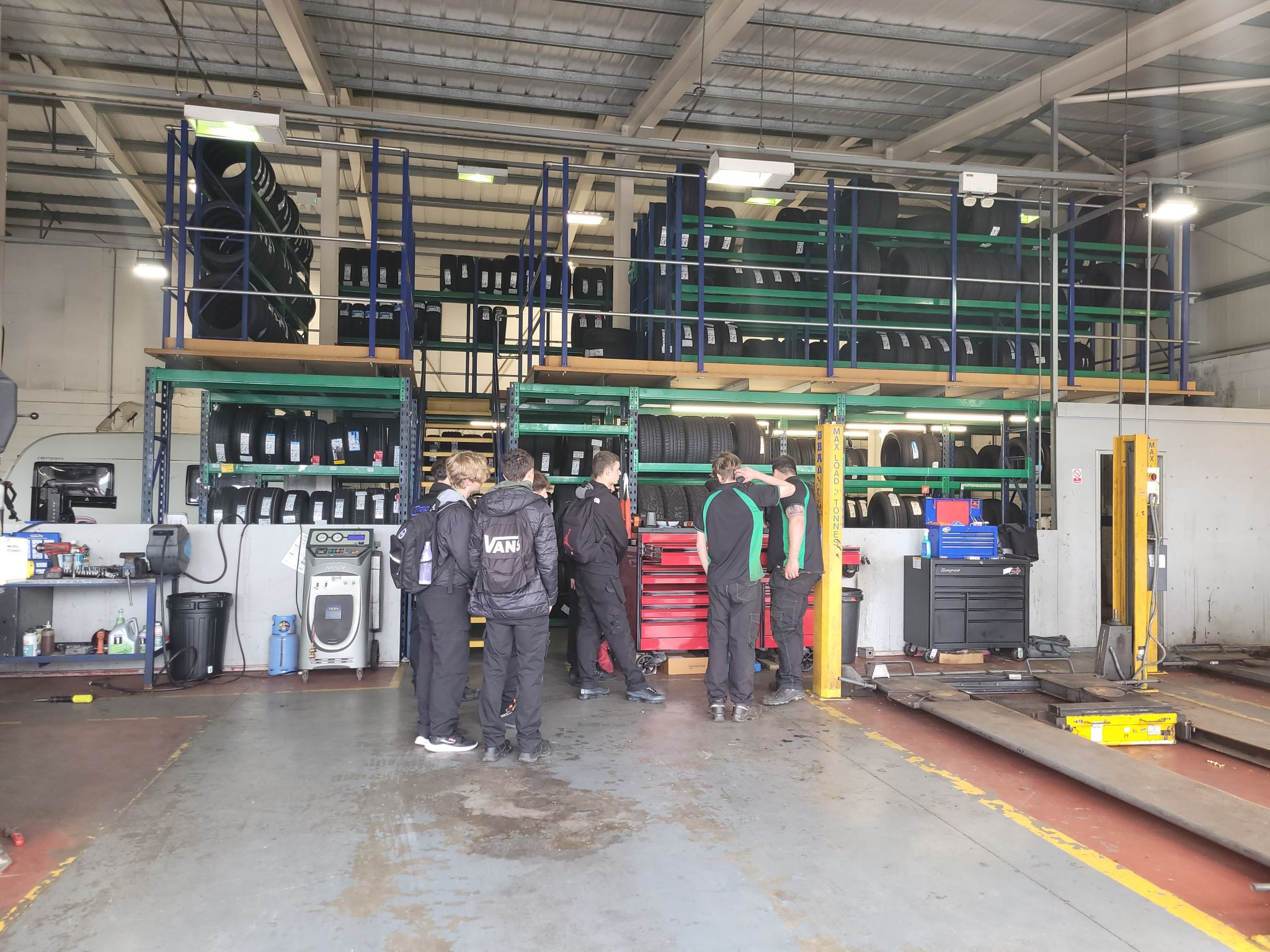 students visiting ATS Euromaster