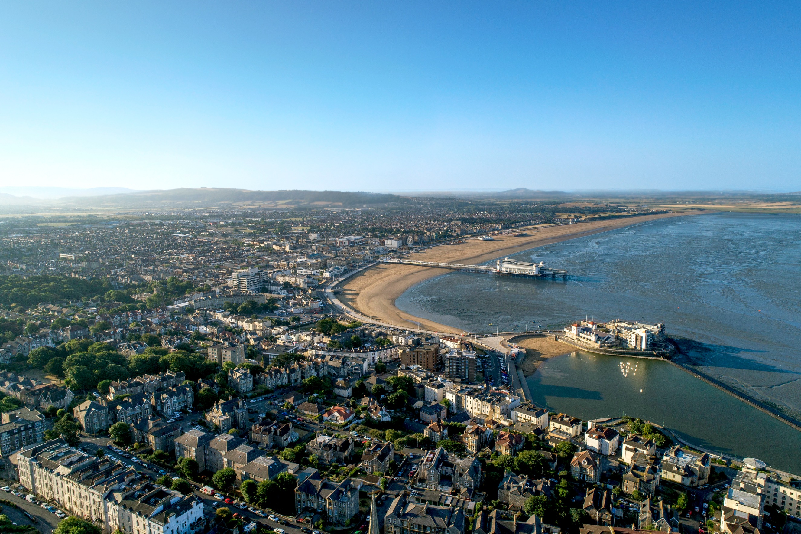 drone photo of Weston SUper Mare