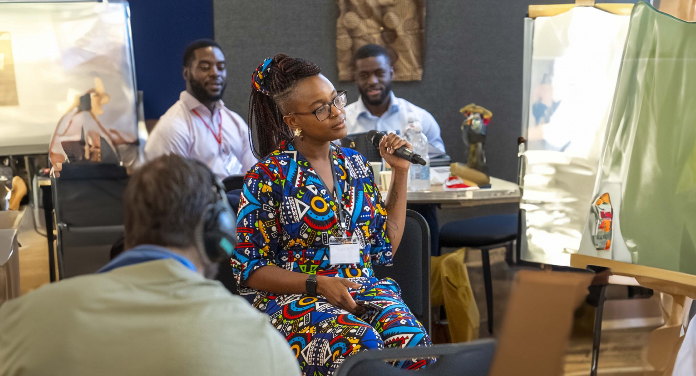 louise hill davis giving a talk at the annual black history month event