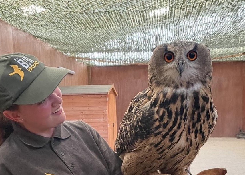 Learner holding an owl