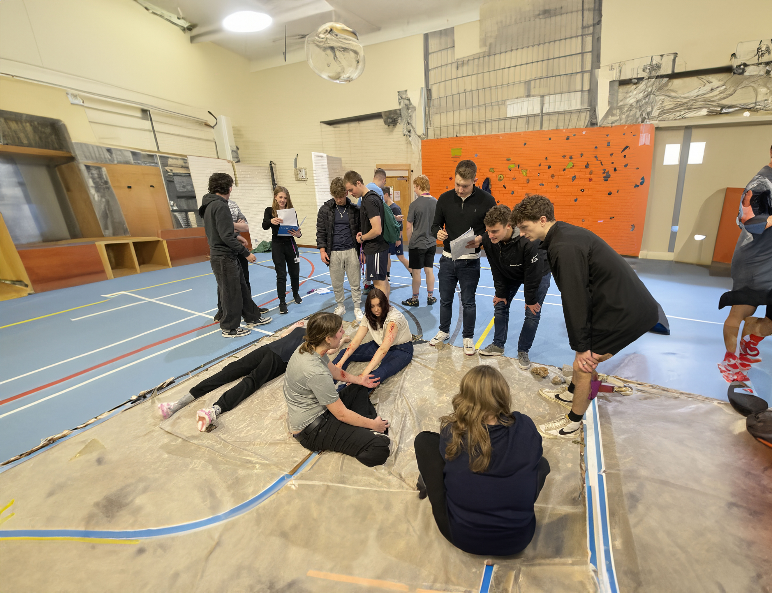 protective services students in simulation