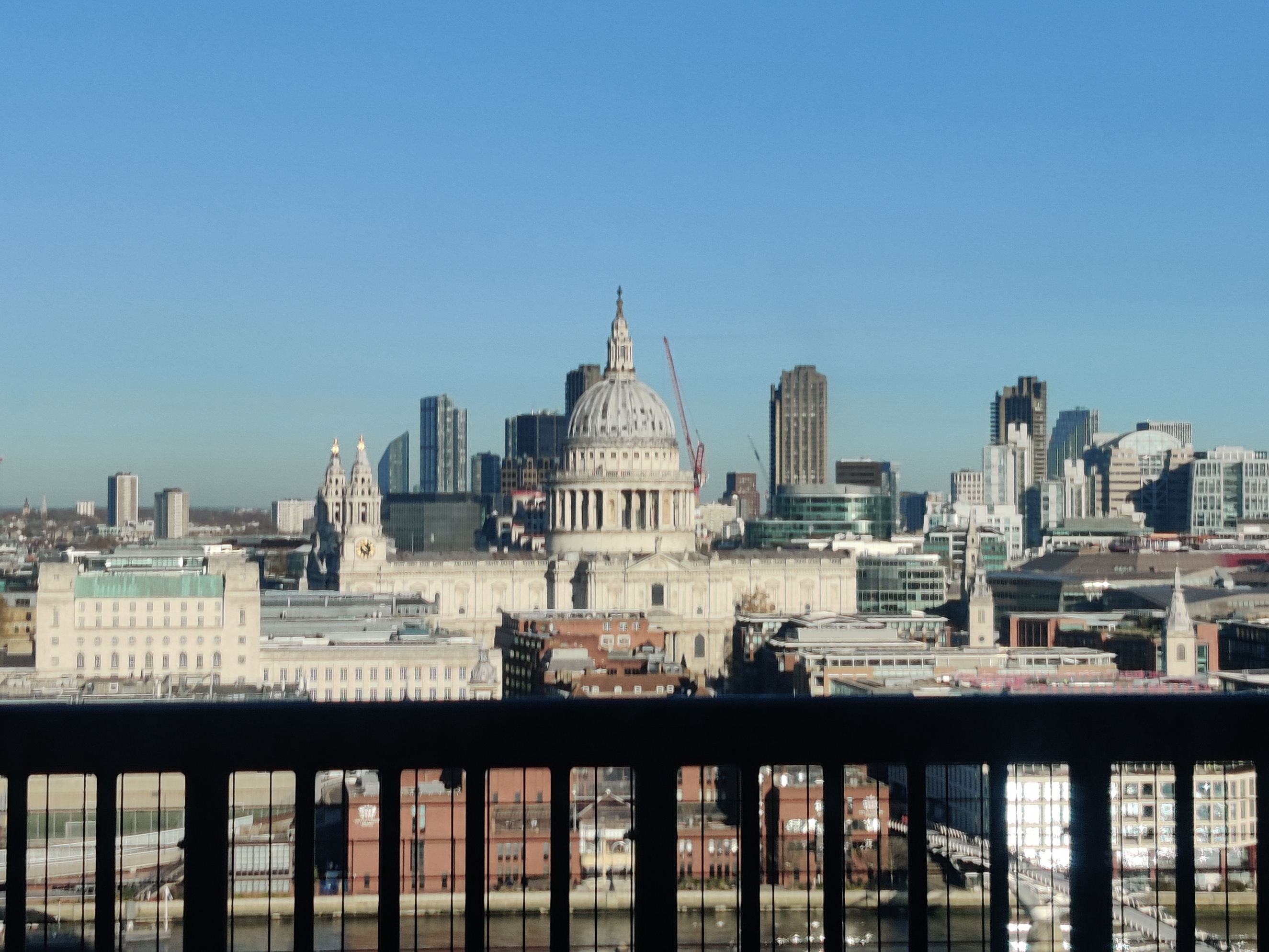 View of London from a balcony