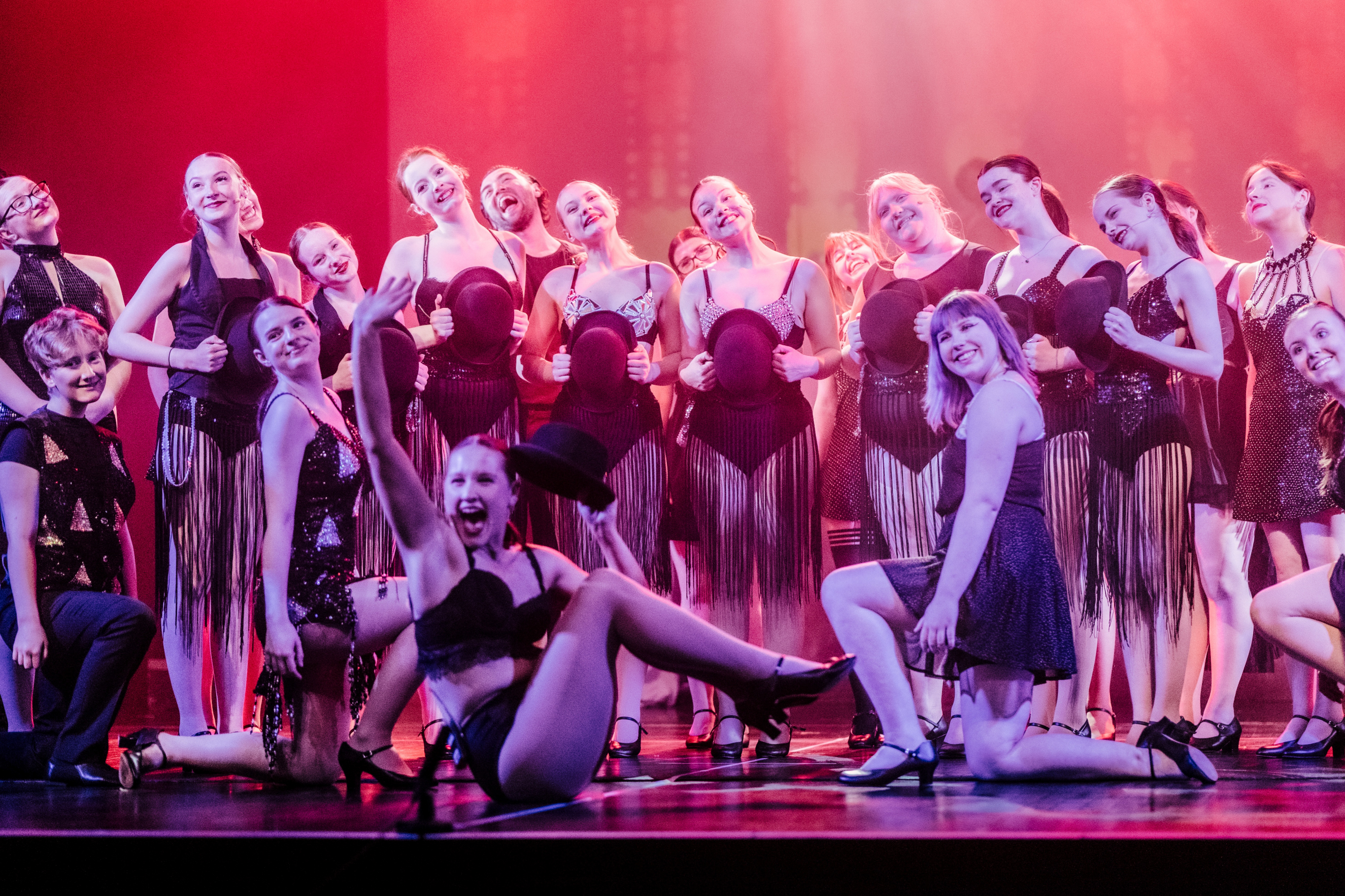 Performing Arts students performing a Cabaret dance