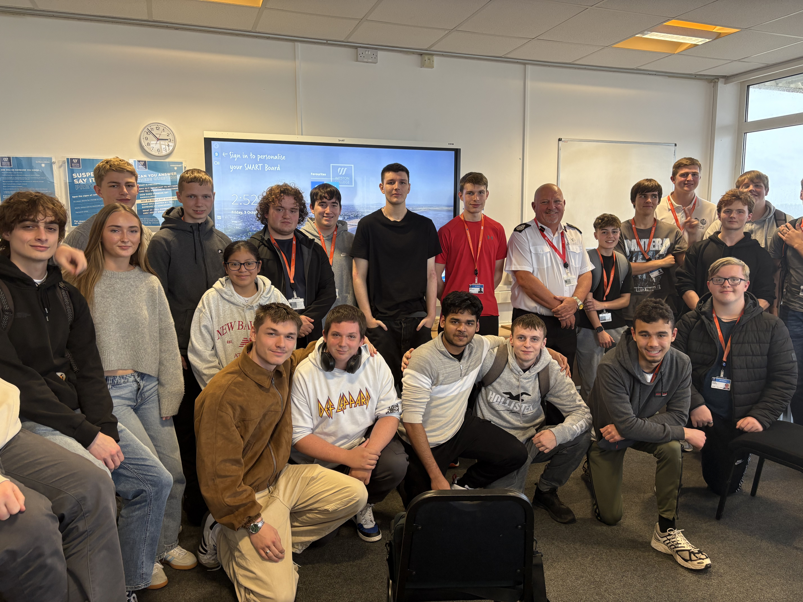 Richard Welch and the UPS students standing smiling