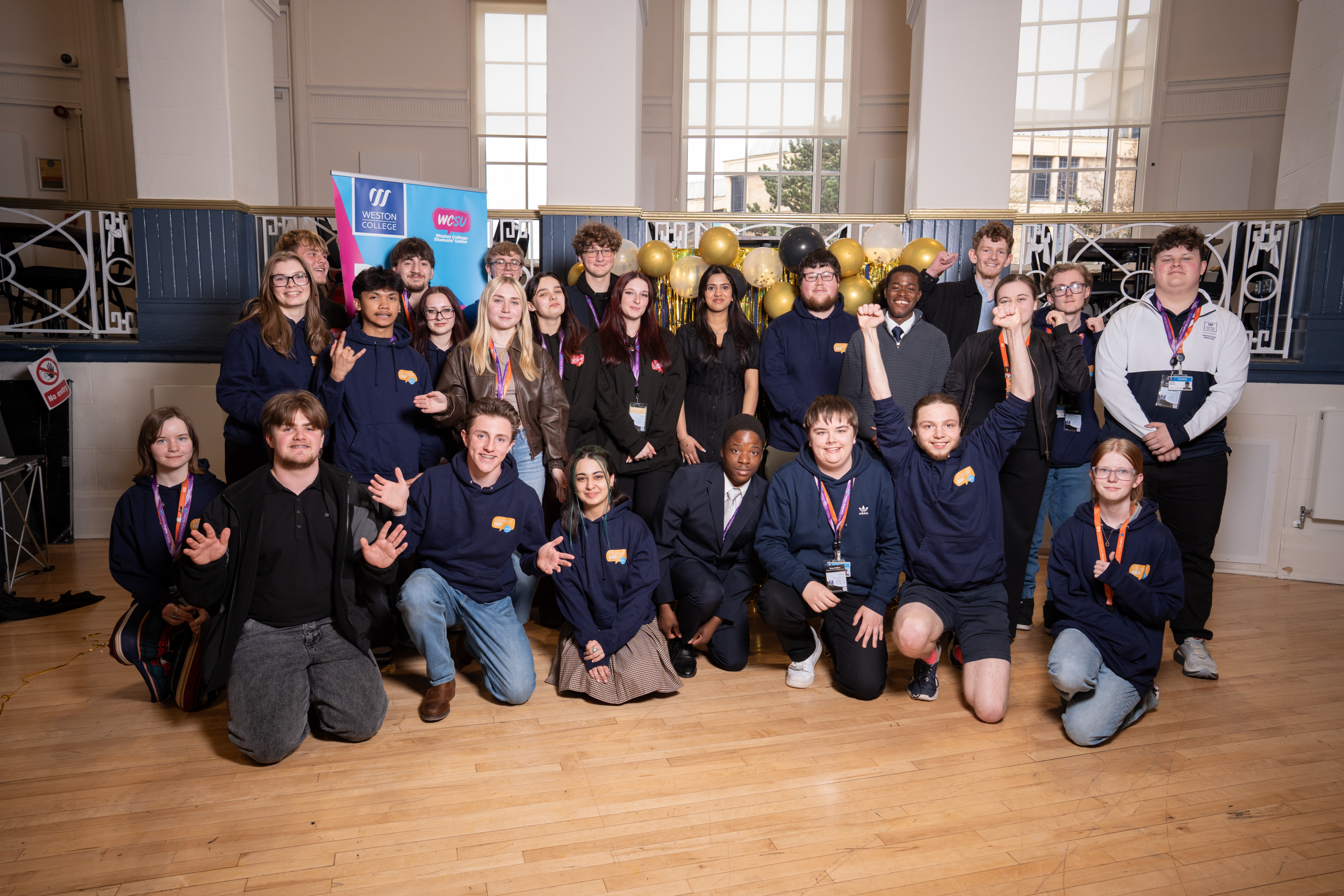 Student Exec Team smiling in a group