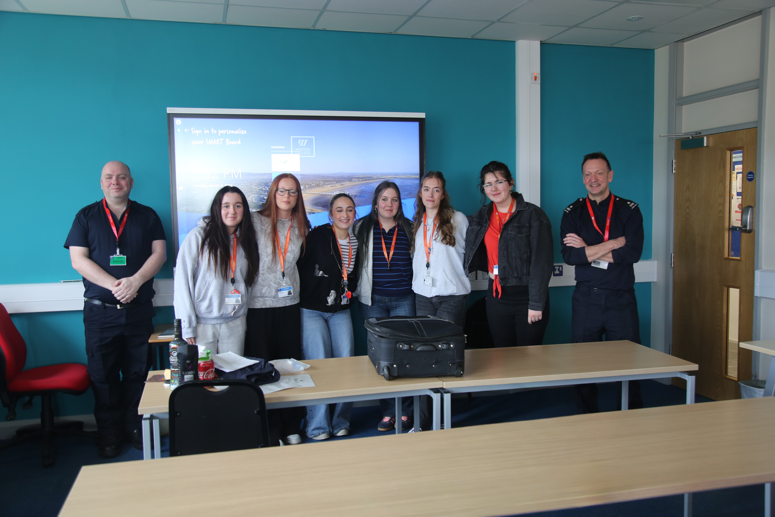group photo of the students with Andy and Darren