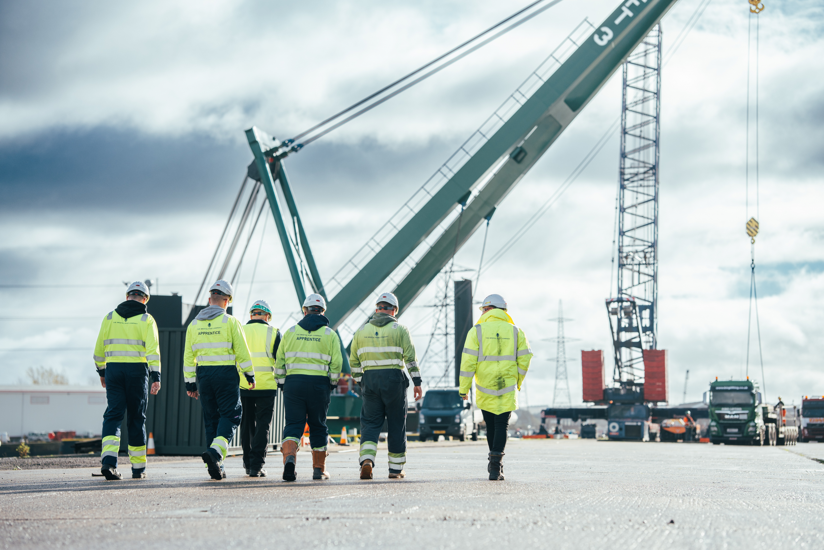 Employees at Bristol Port Walking in a line