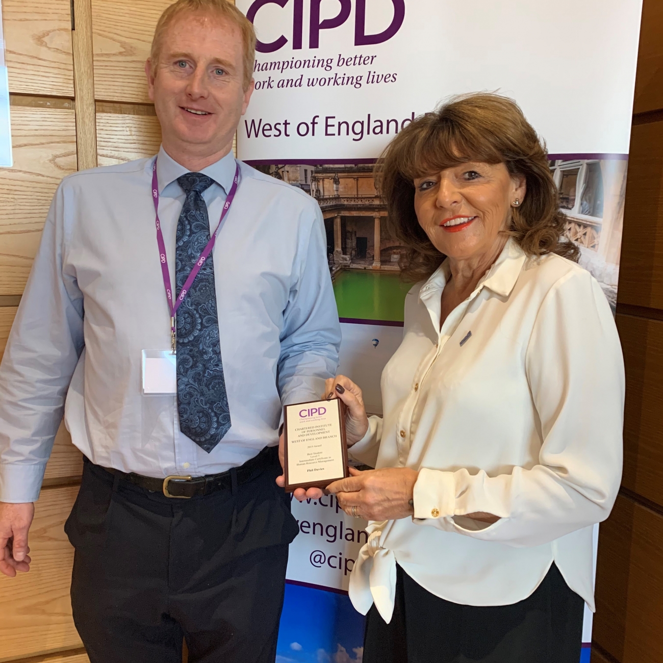 Weston College adult learner collects People Management Award