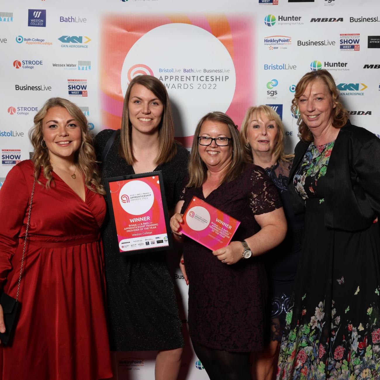 Apprenticeship team holding awards