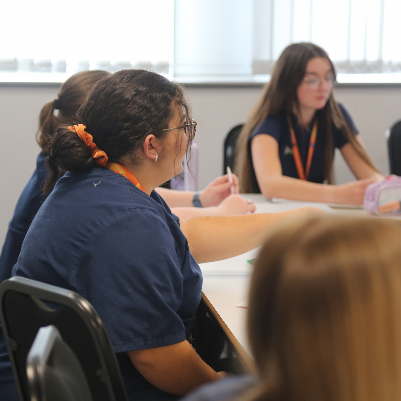 T Level Health learners in classroom