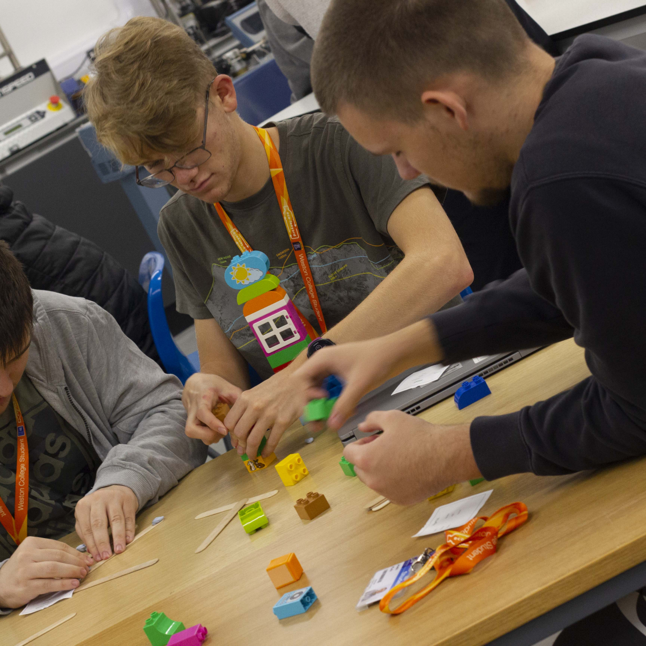 Learners taking part in task aimed at building communication skills