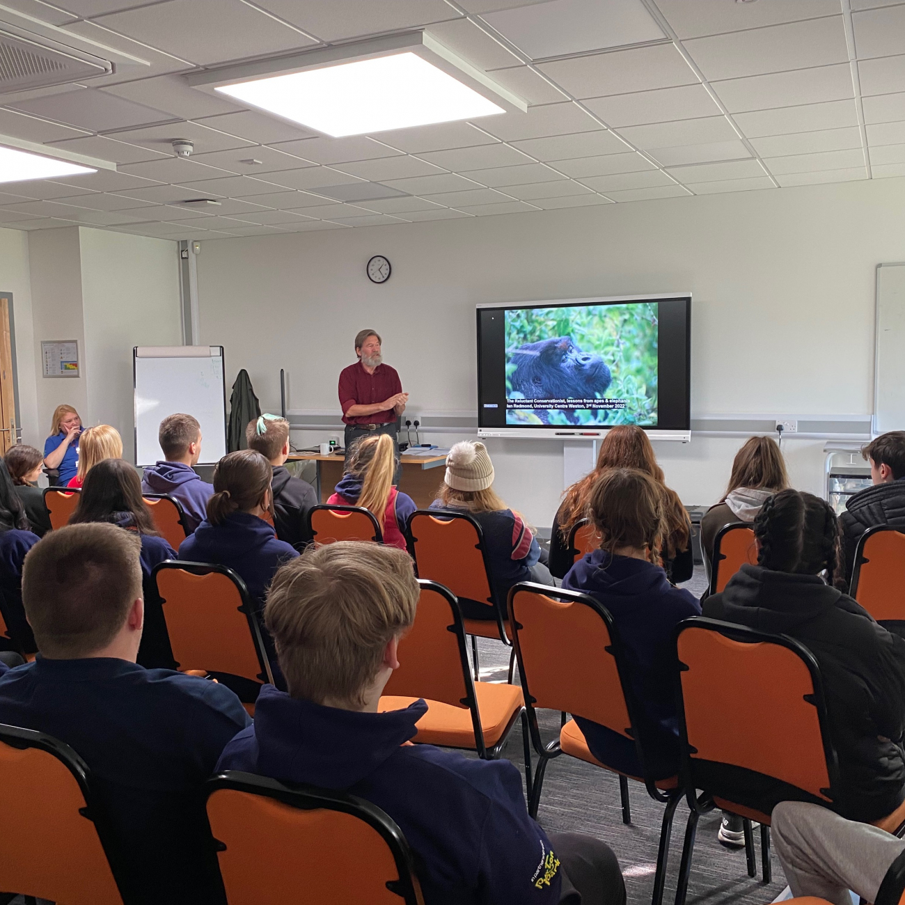 Dr Ian Redmond delivering session to Animal Management learners