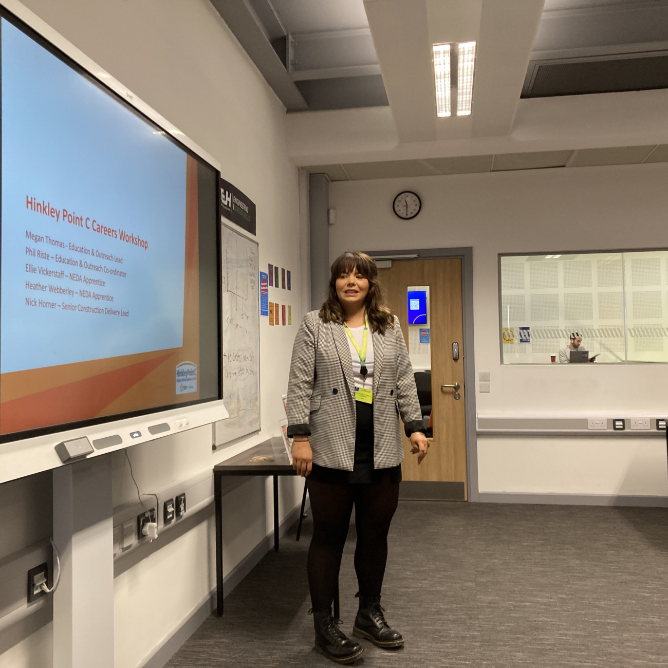 Megan Thomas from Hinkley Point C delivering a guest lecture
