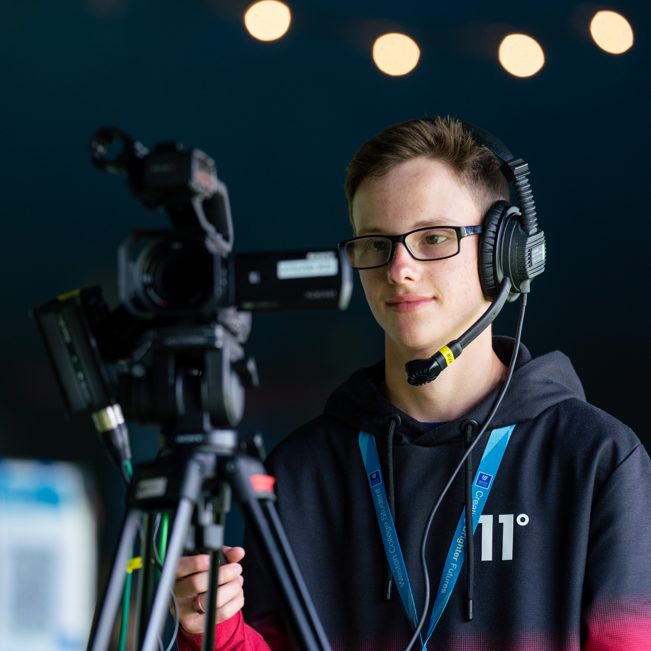 Ethan operating camera