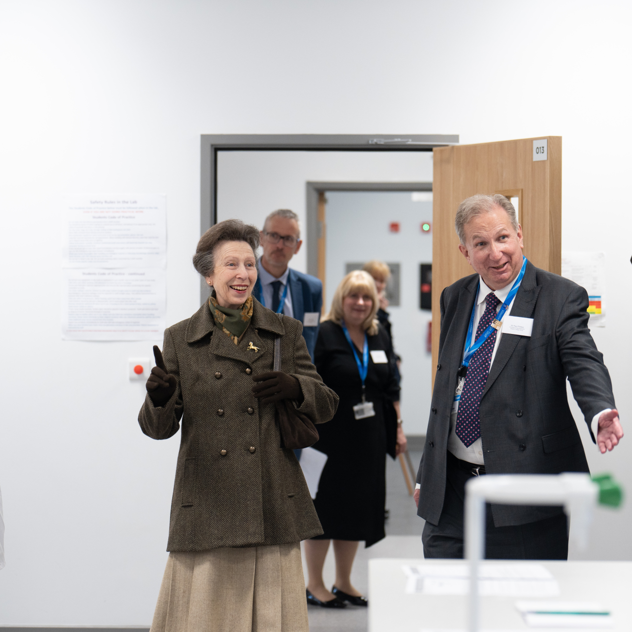 HRH Princess Royal walking with Sir Paul Phillips