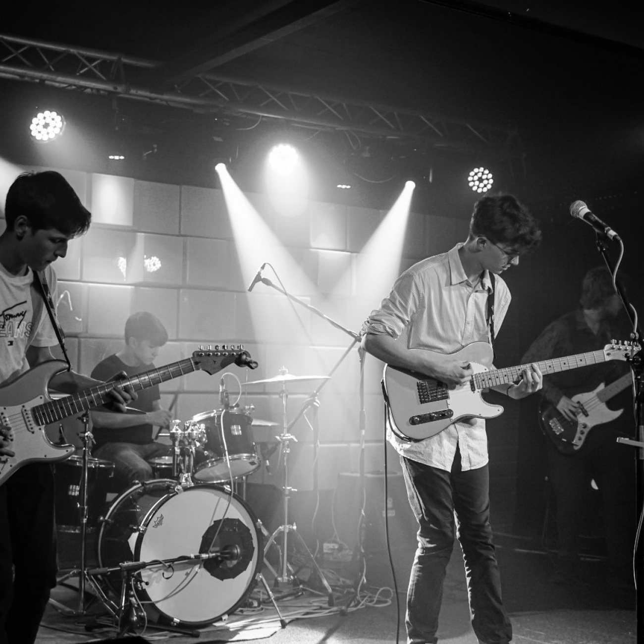 Weston College Music learners band - The Like-Minded performing live