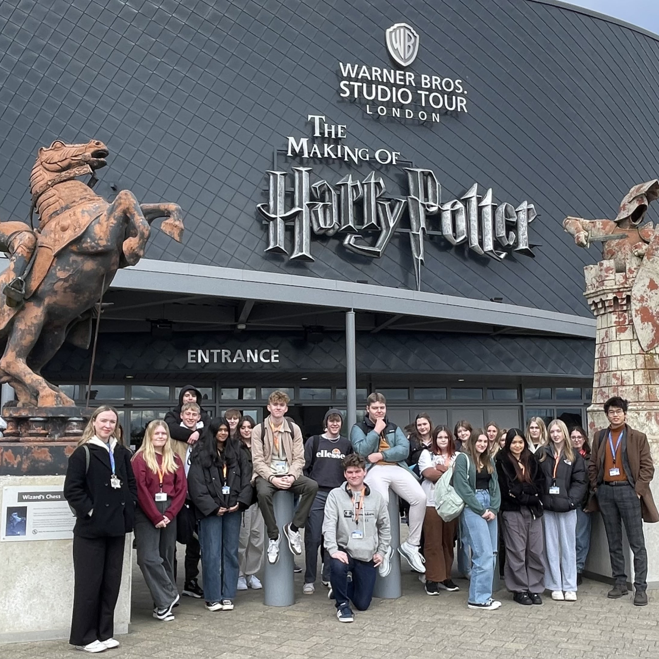 Weston College A Level Media trip to Harry Potter Studios