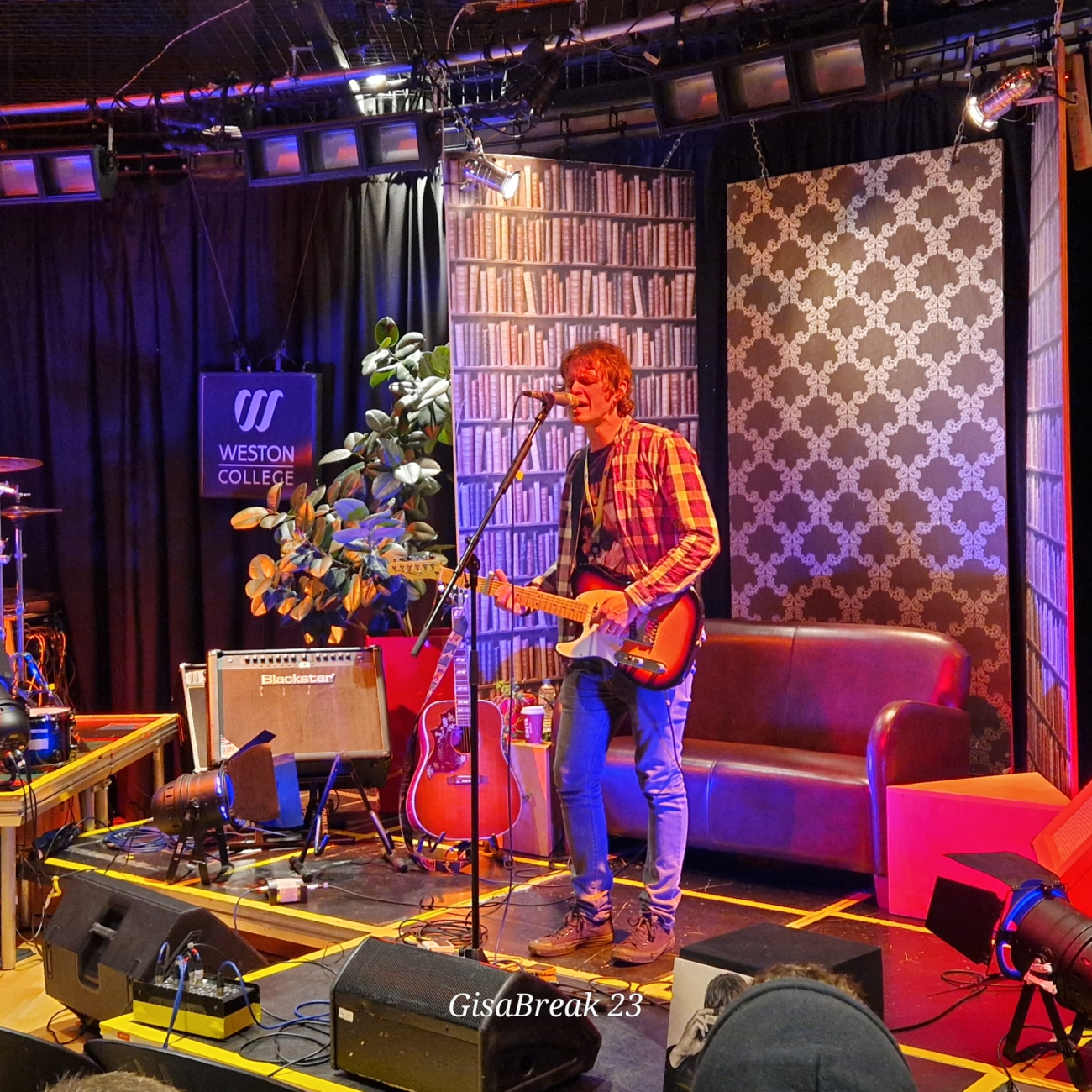 Alex Lipinski performing in the Weston College Music Performance Space