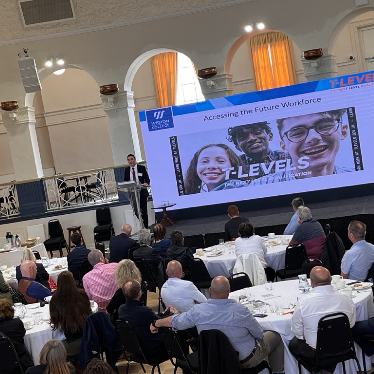 Dave Crew delivering guest talk to employers 