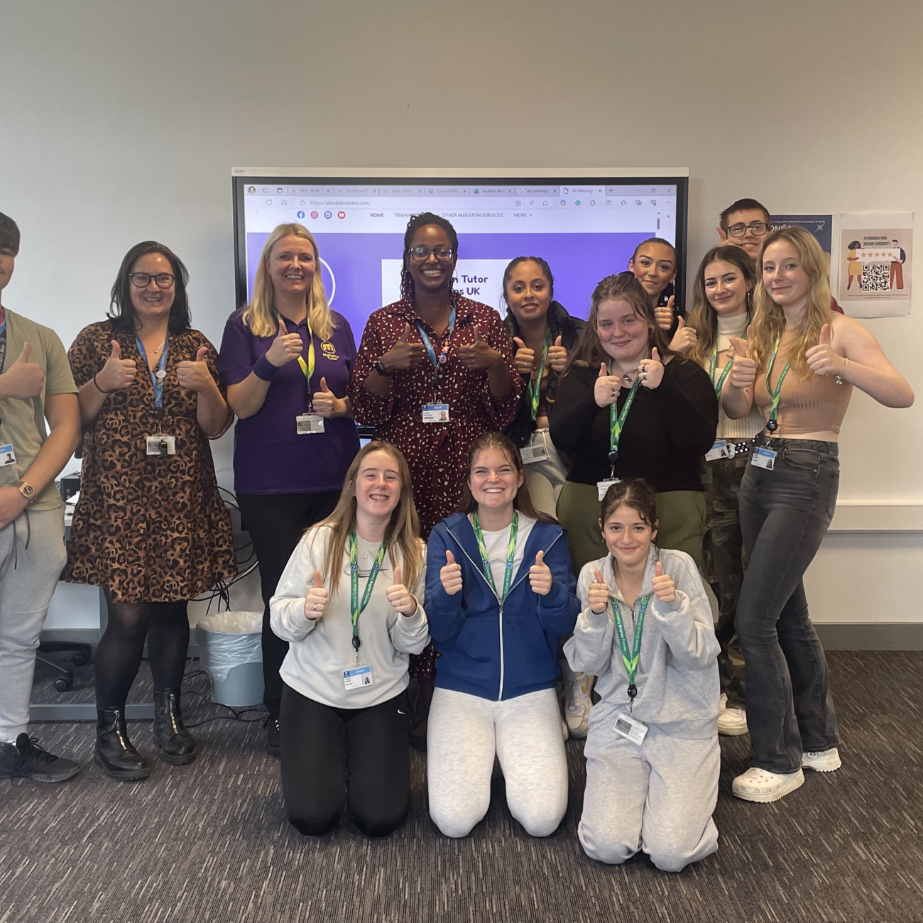 learners and staff after introduction to makaton sessions