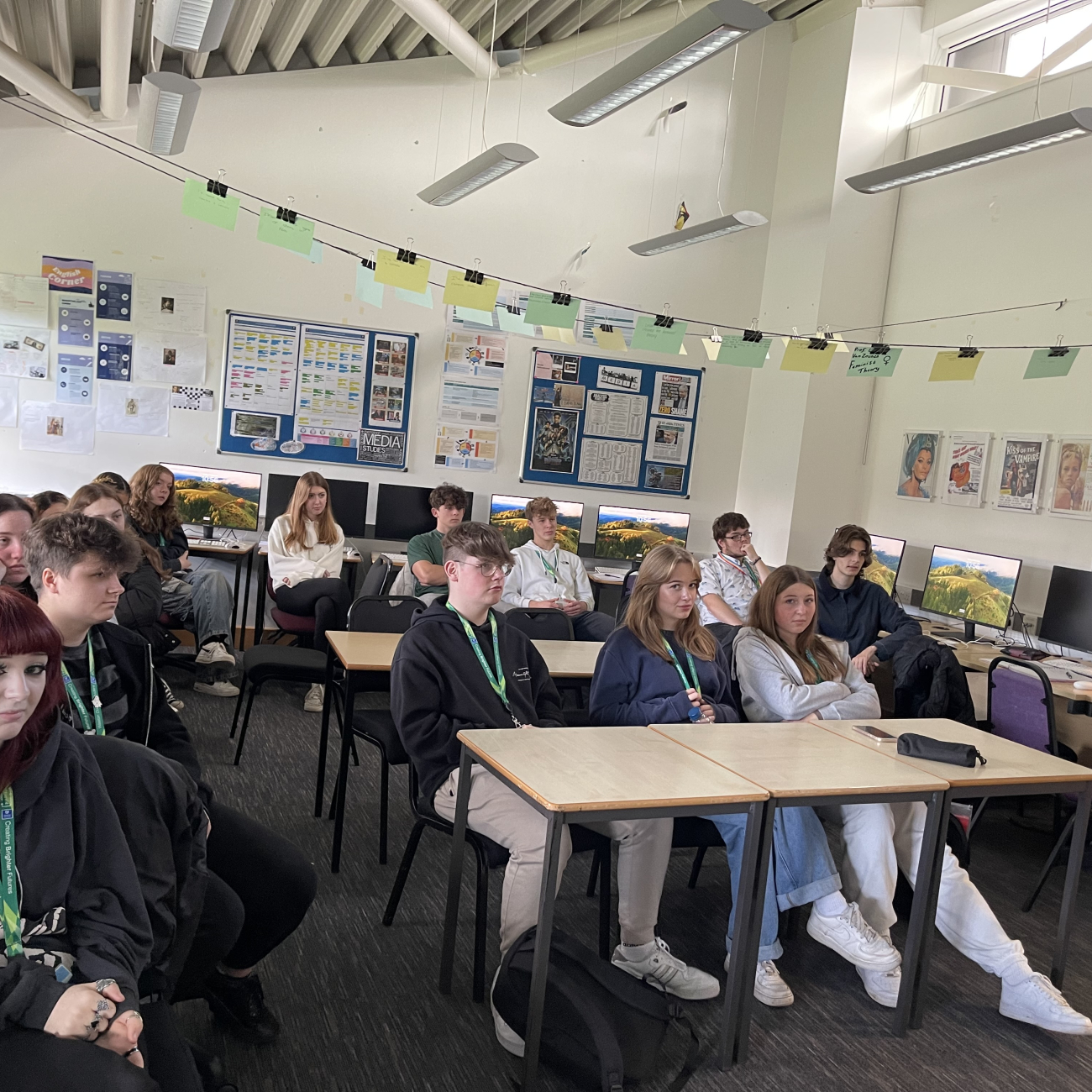 A Level Media Class in a guest lecture